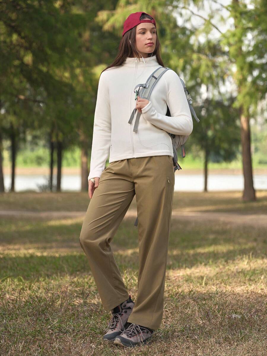 High-Waisted Performance-Wanderhose – Olive Edition