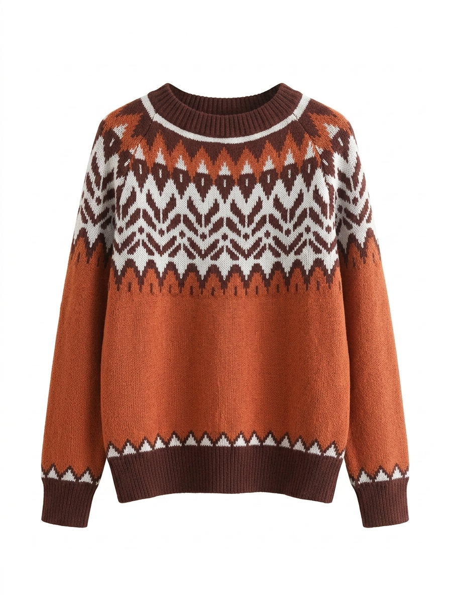 Vintage Fair-Isle-Strickpullover