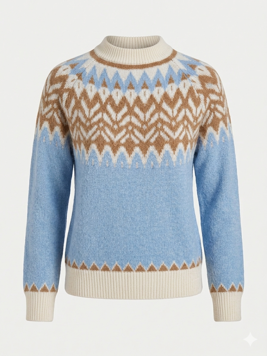 Vintage Fair-Isle-Strickpullover