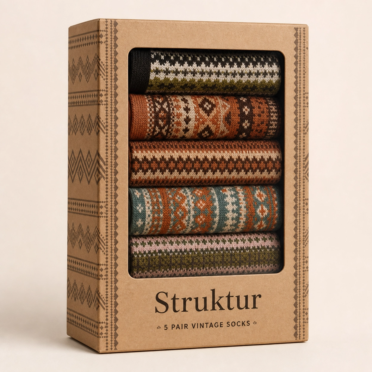 Boho Chic Socken-Set mit 5 Paar