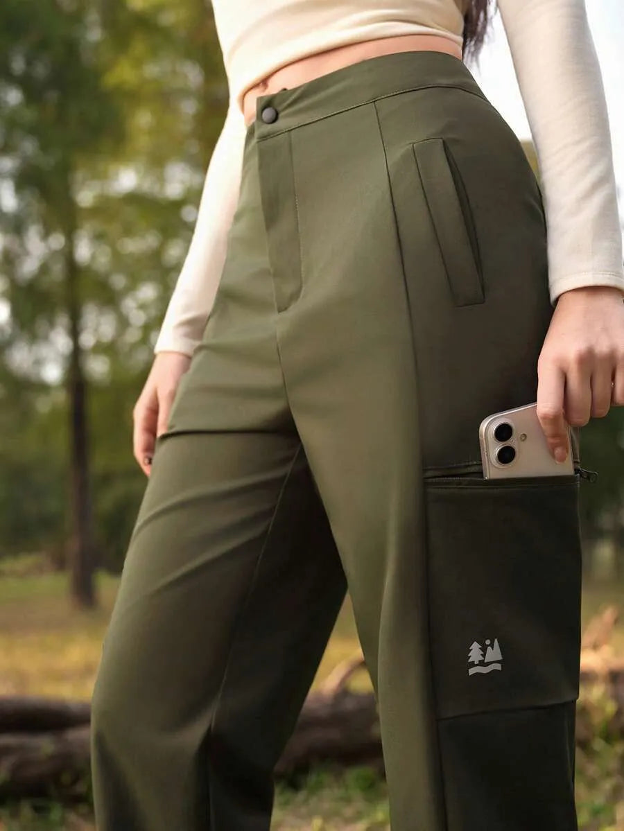 Zweifarbige High-Rise Active Jogger – Earth Edition