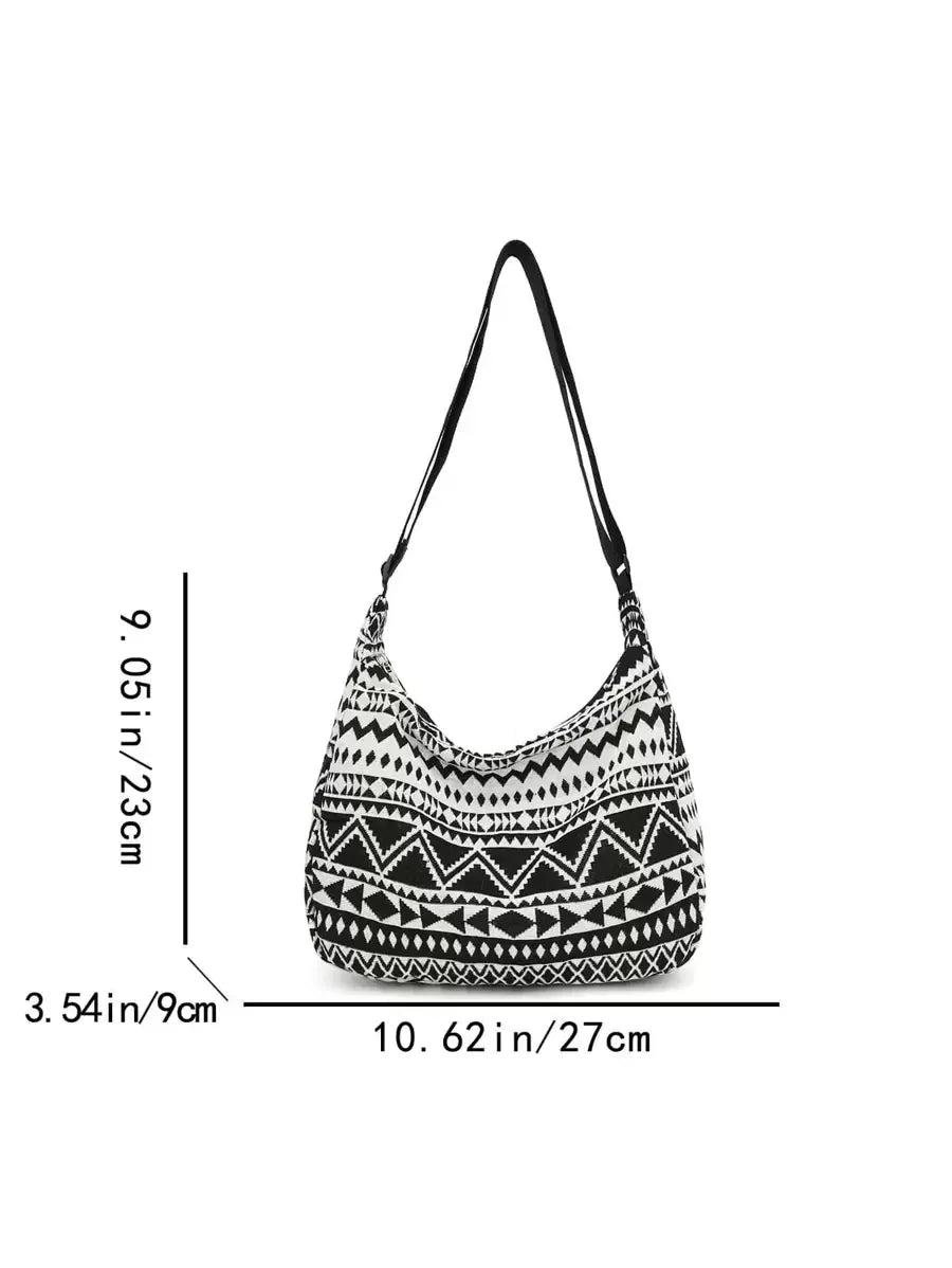 Bolsa geométrica preta e branca – Edição Berlim