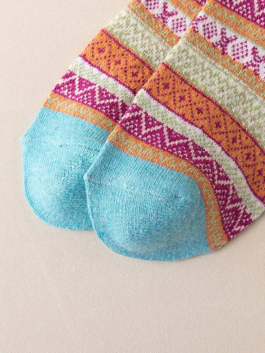 Retro-Socken-Set – 5 Paar (Kurzschaft)