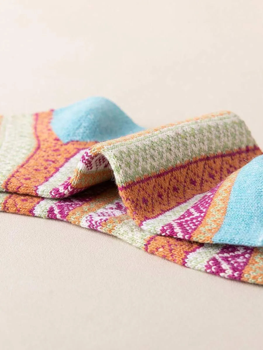 Retro-Socken-Set – 5 Paar (Kurzschaft)