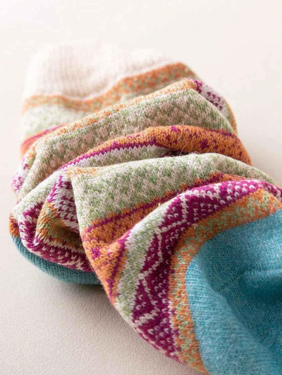 Retro-Socken-Set – 5 Paar (Kurzschaft)