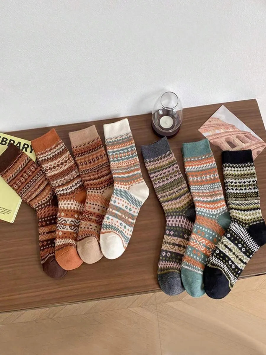 Boho Chic Socken-Set mit 5 Paar