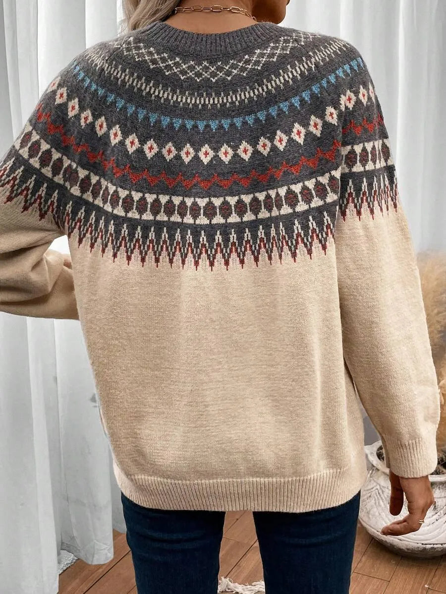 Grey Fair Isle Sweater