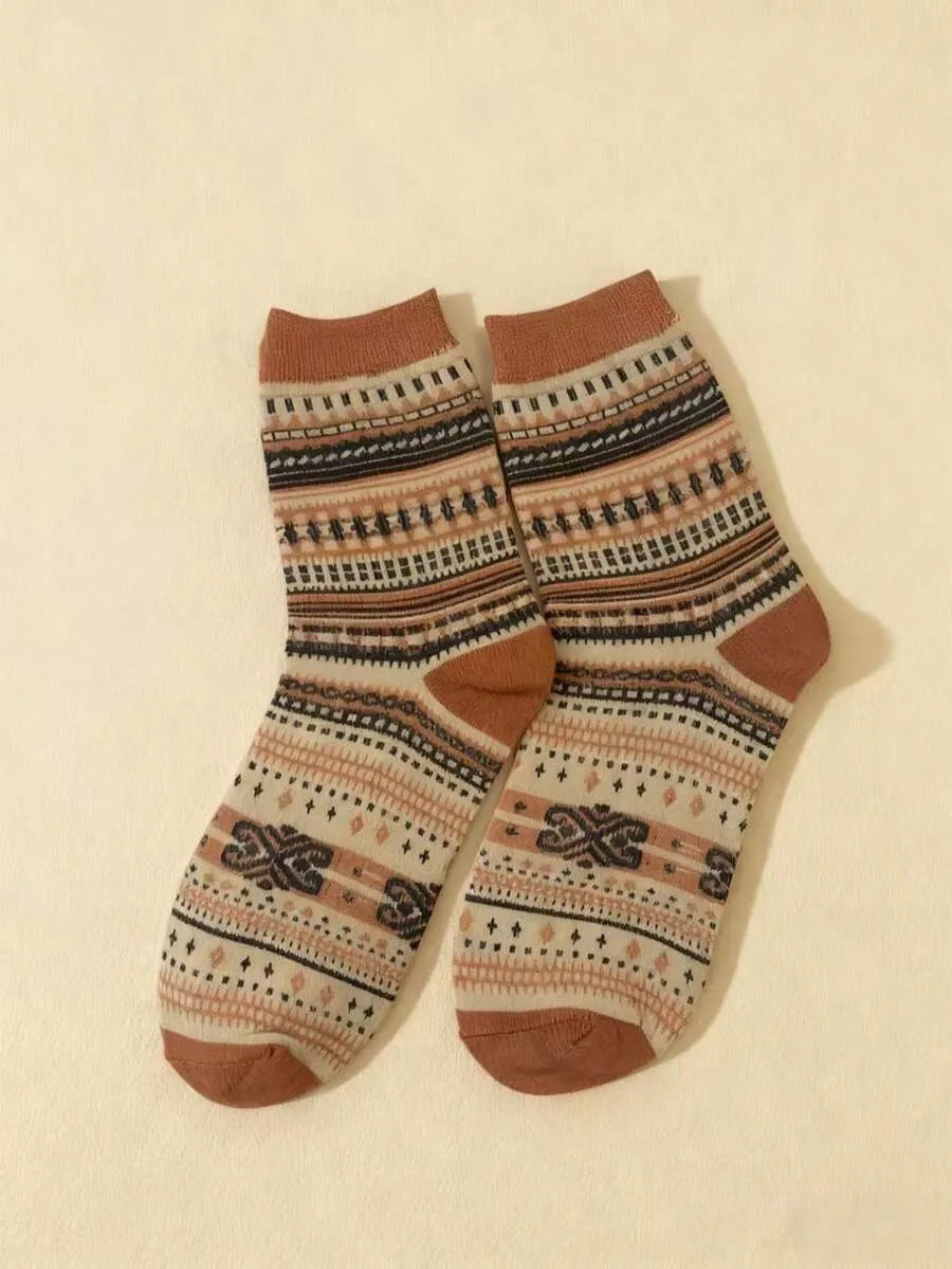 Boho Chic Socken-Set mit 5 Paar
