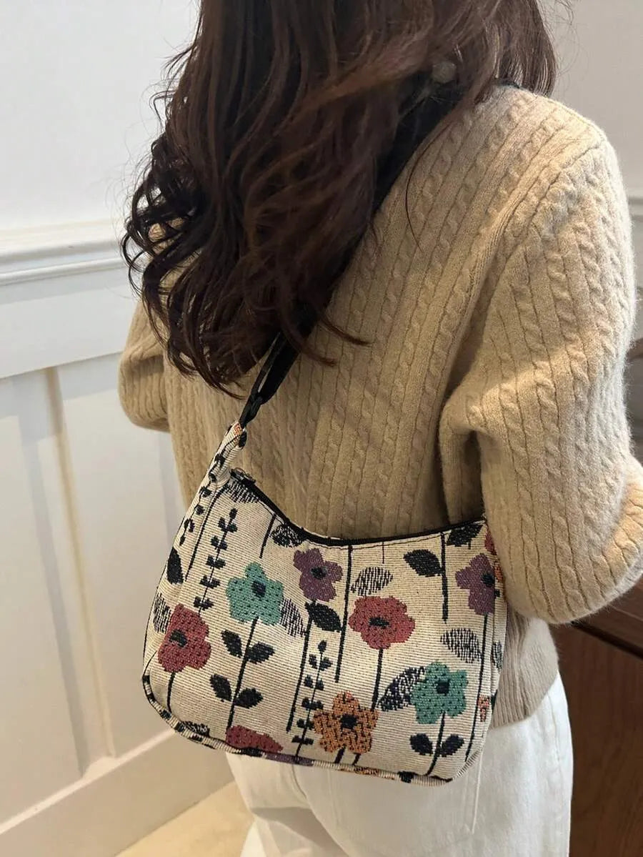 Florale Jacquard-Tasche – Mainz Edition