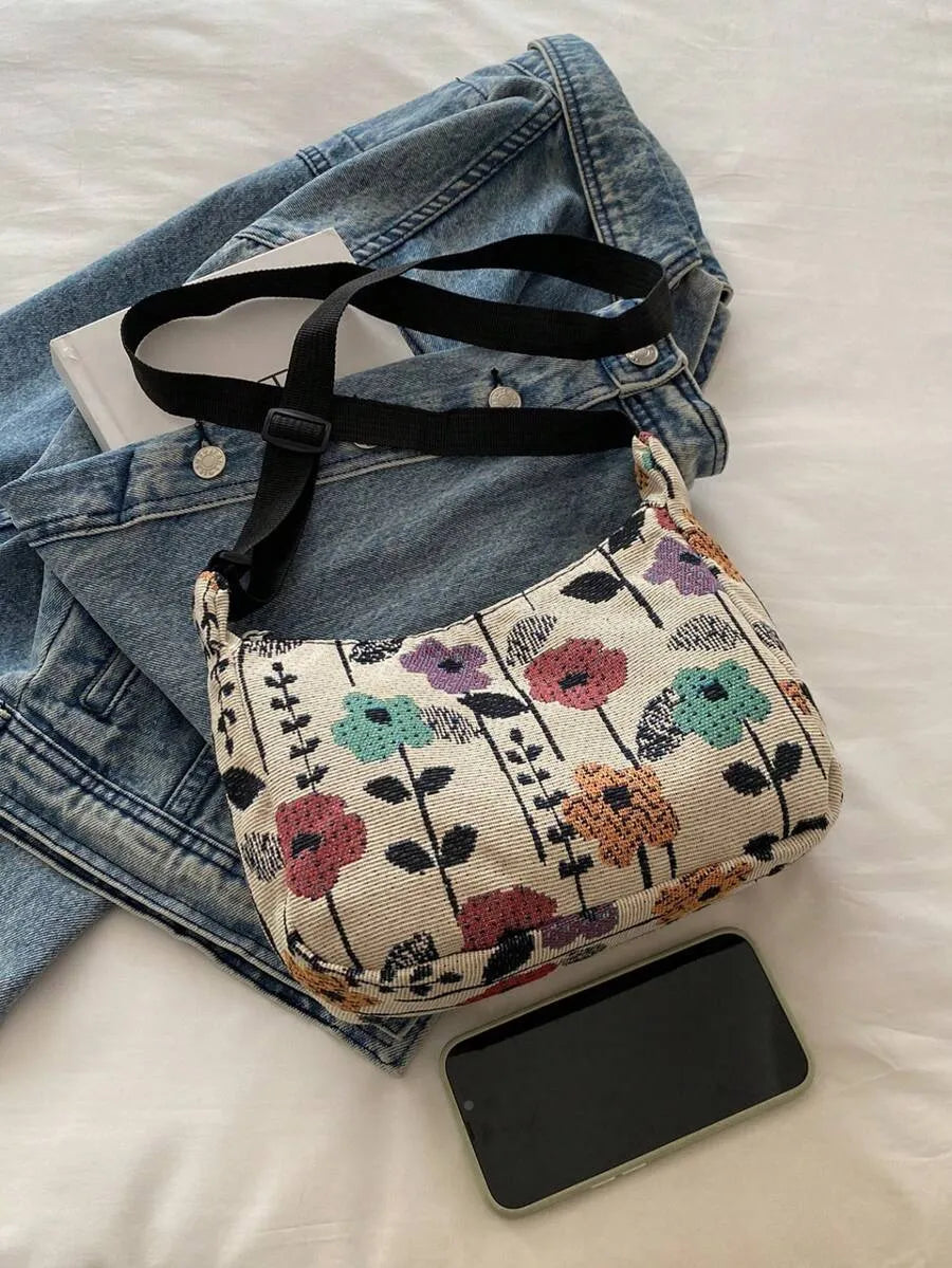Florale Jacquard-Tasche – Mainz Edition