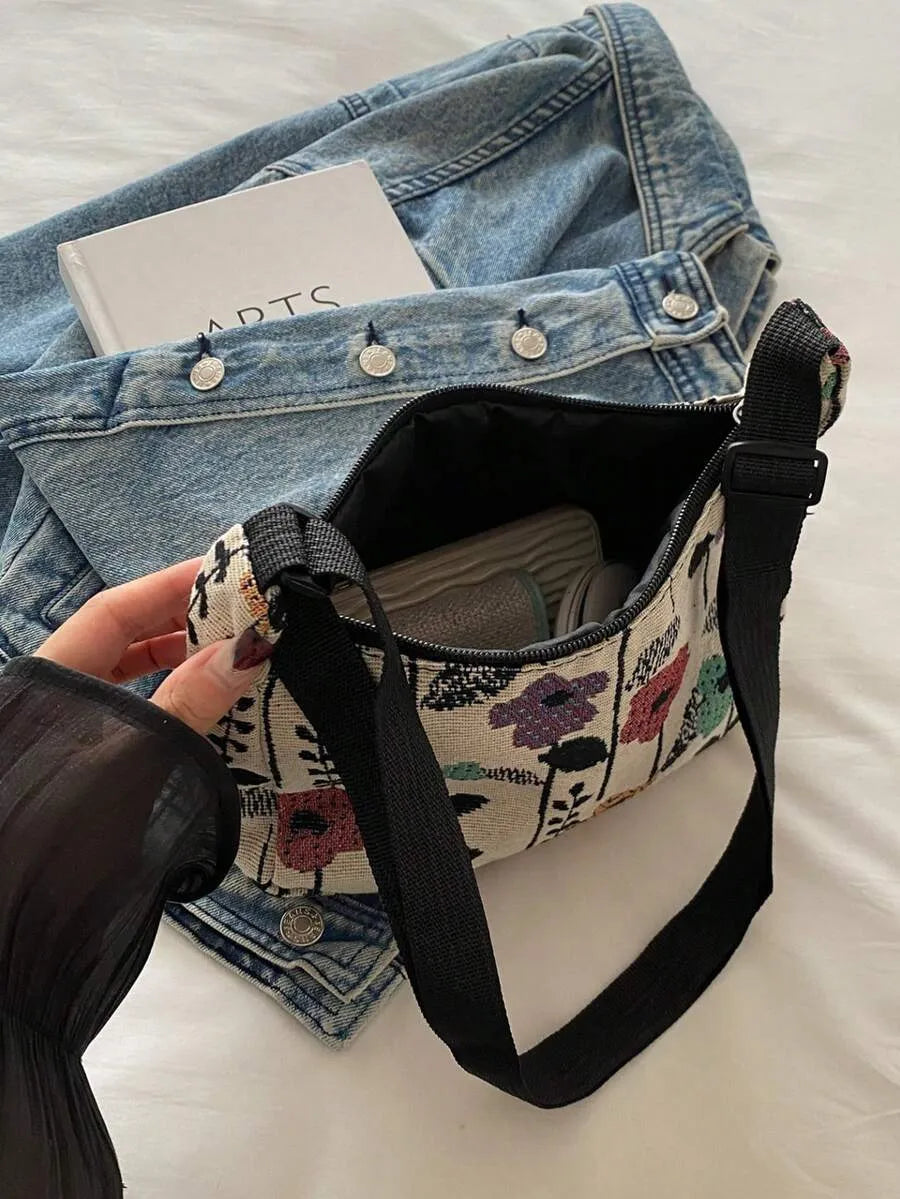 Florale Jacquard-Tasche – Mainz Edition