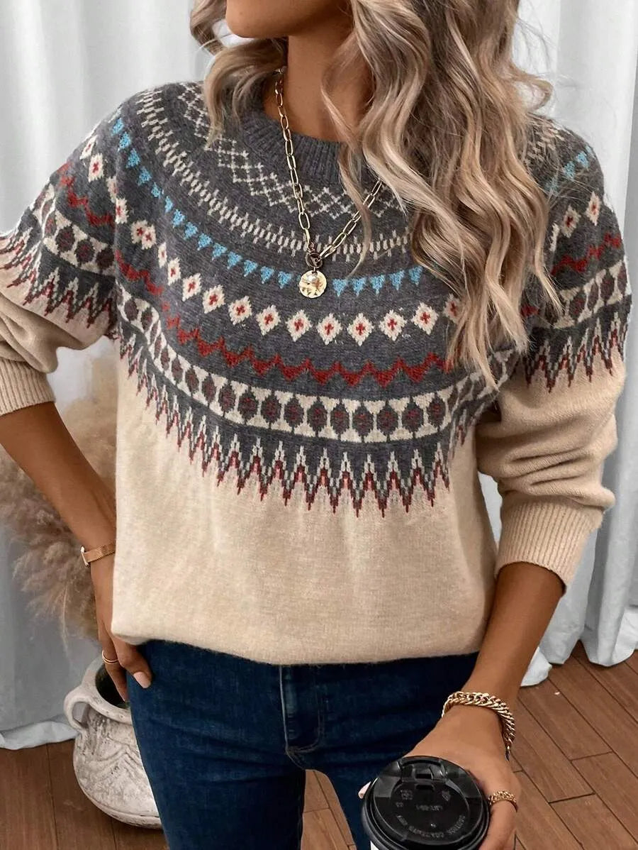 Grey Fair Isle Sweater