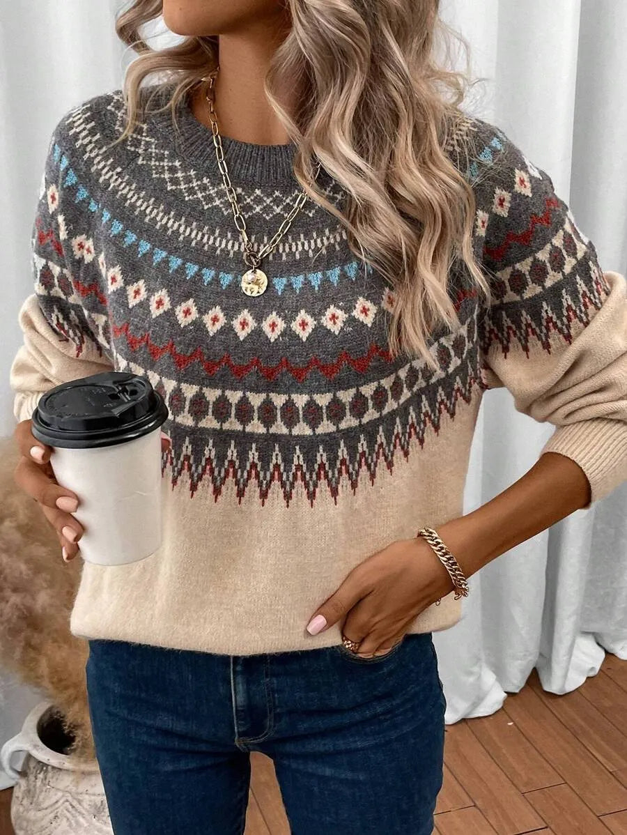 Grey Fair Isle Sweater