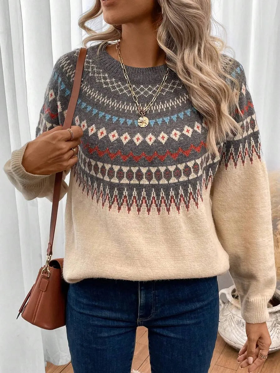 Grey Fair Isle Sweater