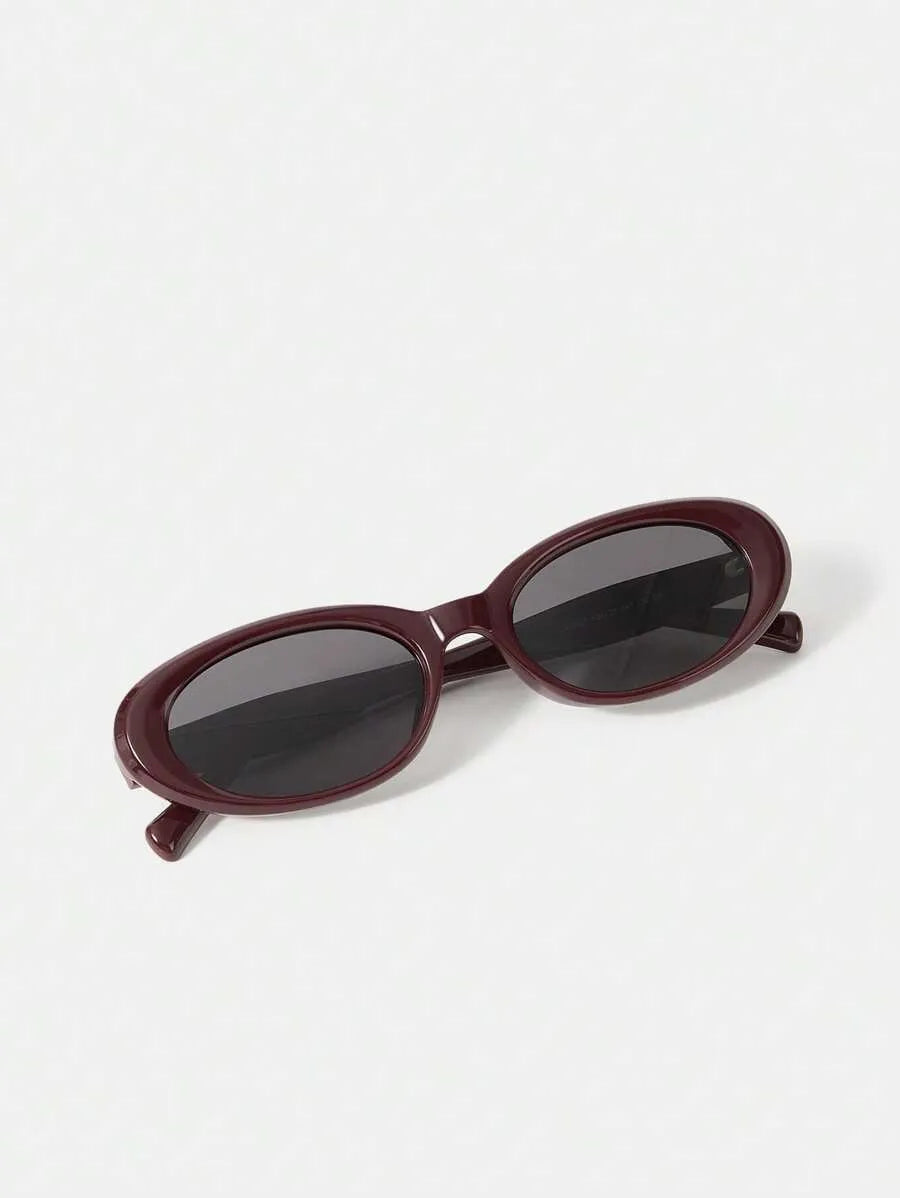 Obsidian Rechteckige Statement-Sonnenbrille