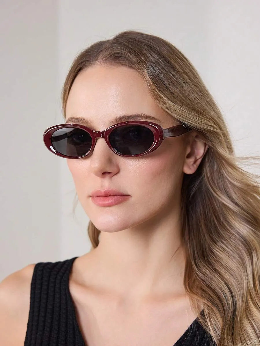 Obsidian Rechteckige Statement-Sonnenbrille