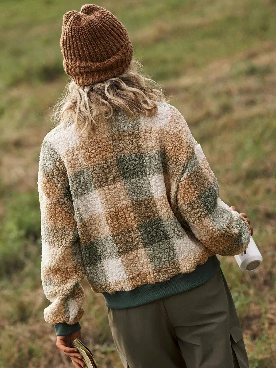 Kuscheliger Teddy-Troyer im Vintage-Stil