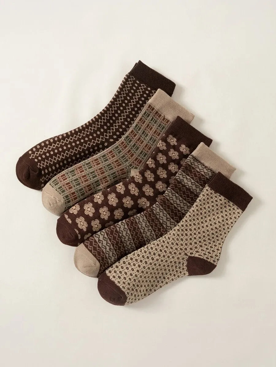 5 Paar Vintage-Muster-Set