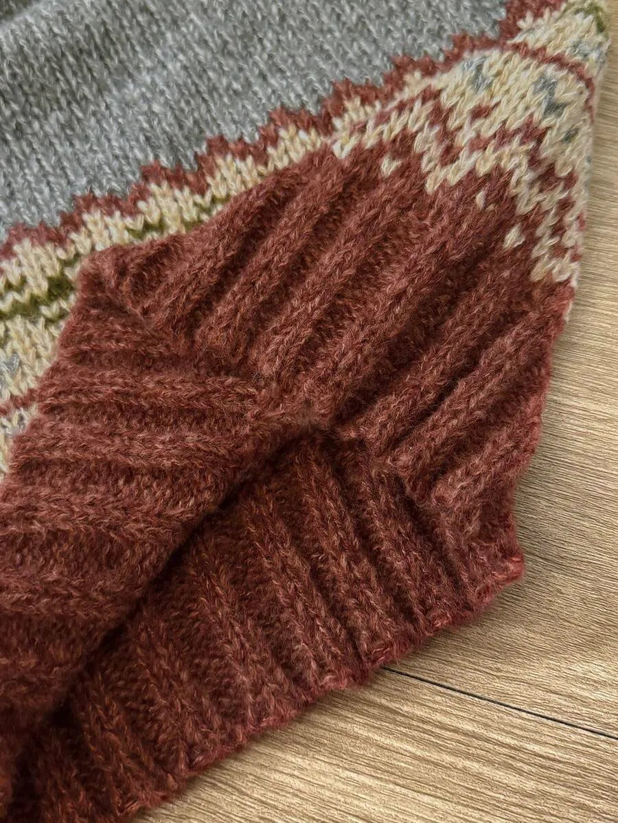 Grauer Vintage Kapuzenpullover