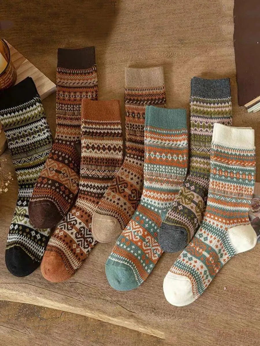 Boho Chic Socken-Set mit 5 Paar