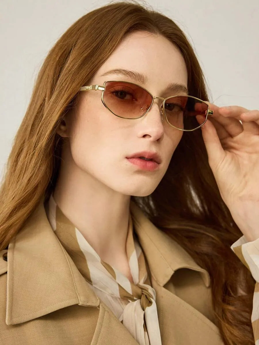 Obsidian Schildkröte Ovale Sonnenbrille