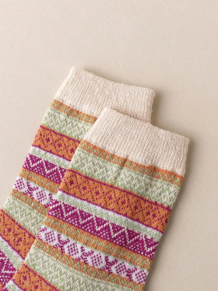 Retro-Socken-Set – 5 Paar (Kurzschaft)