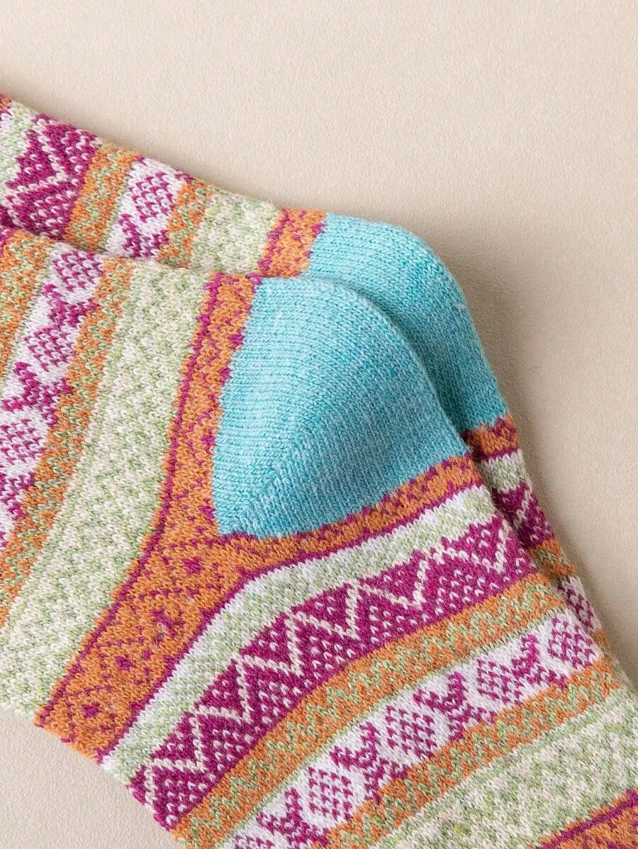 Retro-Socken-Set – 5 Paar (Kurzschaft)