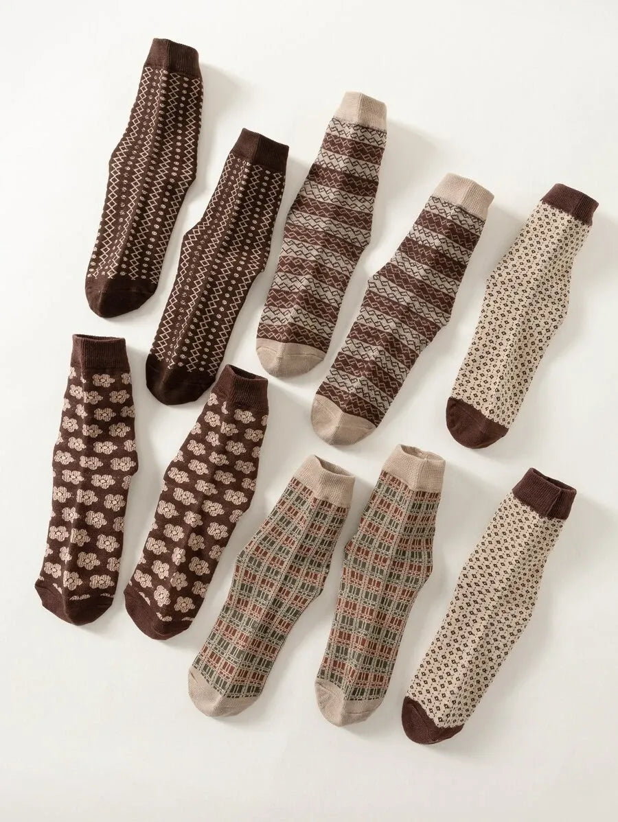 5 Paar Vintage-Muster-Set