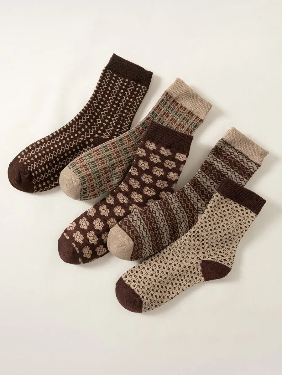 5 Paar Vintage-Muster-Set