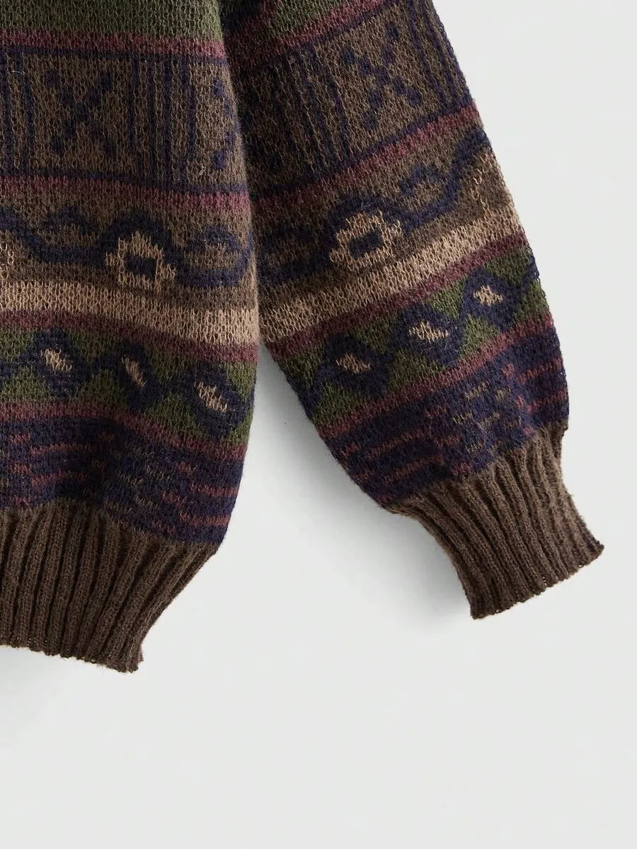 Pullover im Vintage-Look, olivgrün – Berlin Edition