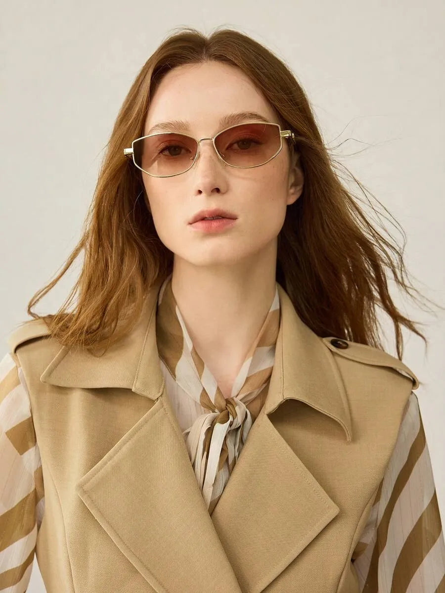 Obsidian Schildkröte Ovale Sonnenbrille