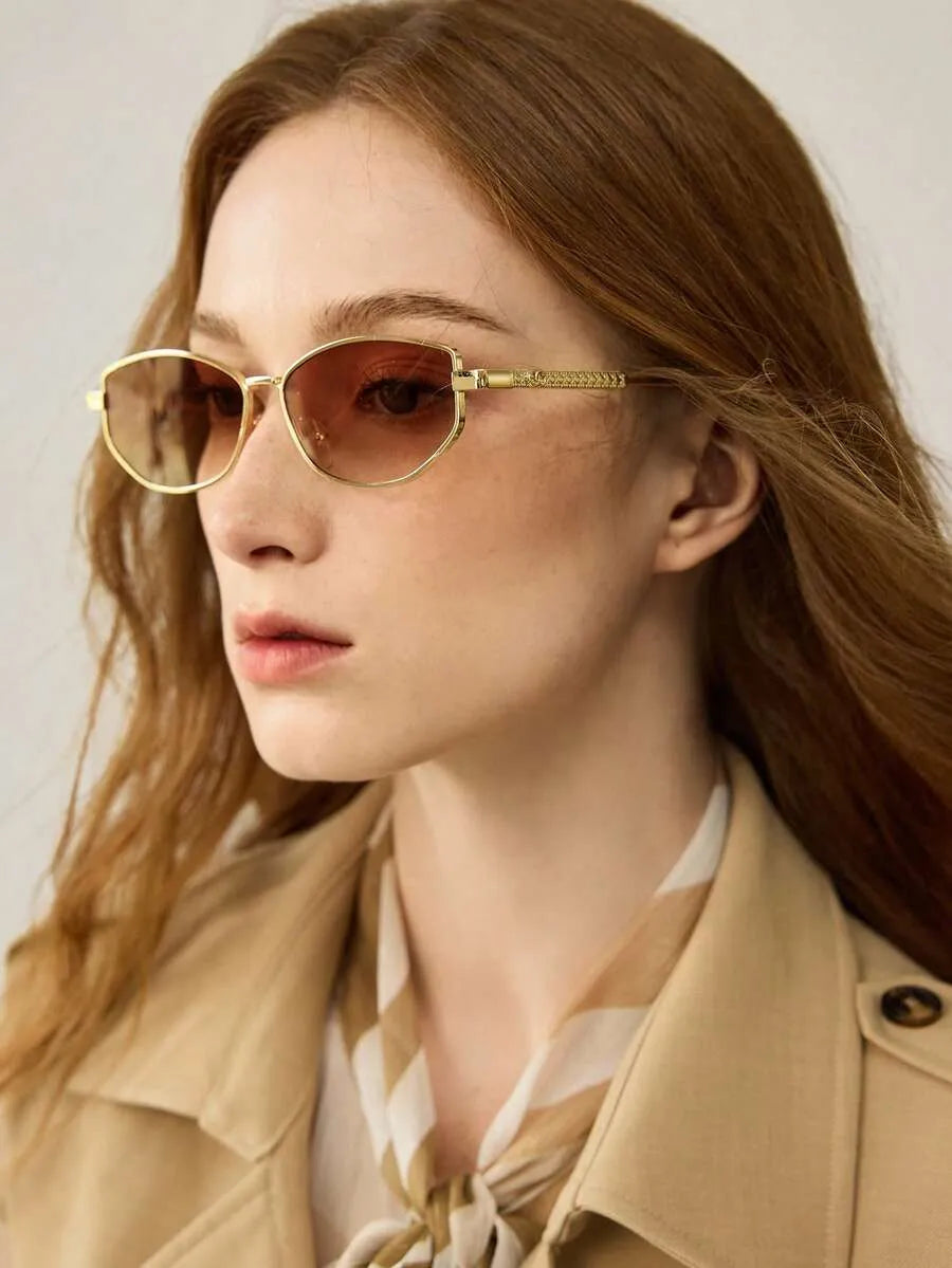 Obsidian Schildkröte Ovale Sonnenbrille