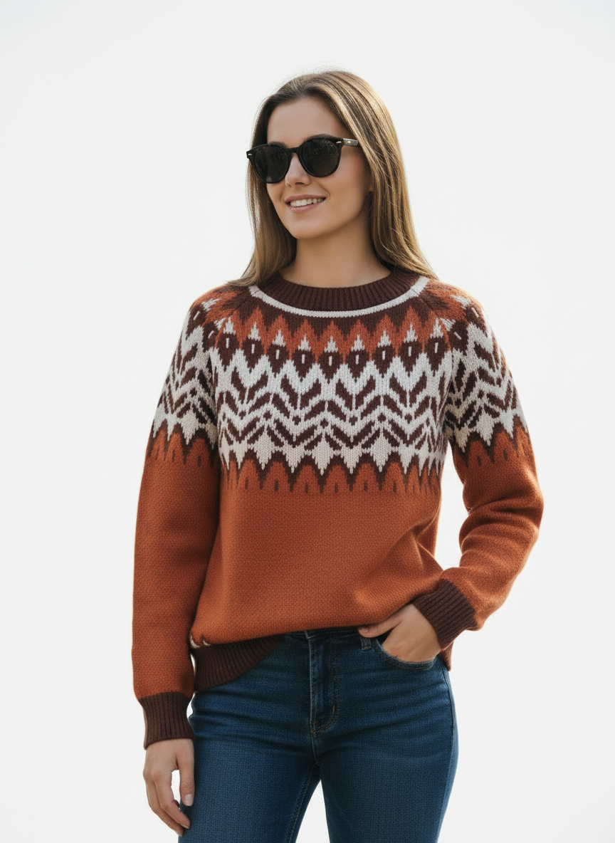 Vintage Fair-Isle-Strickpullover