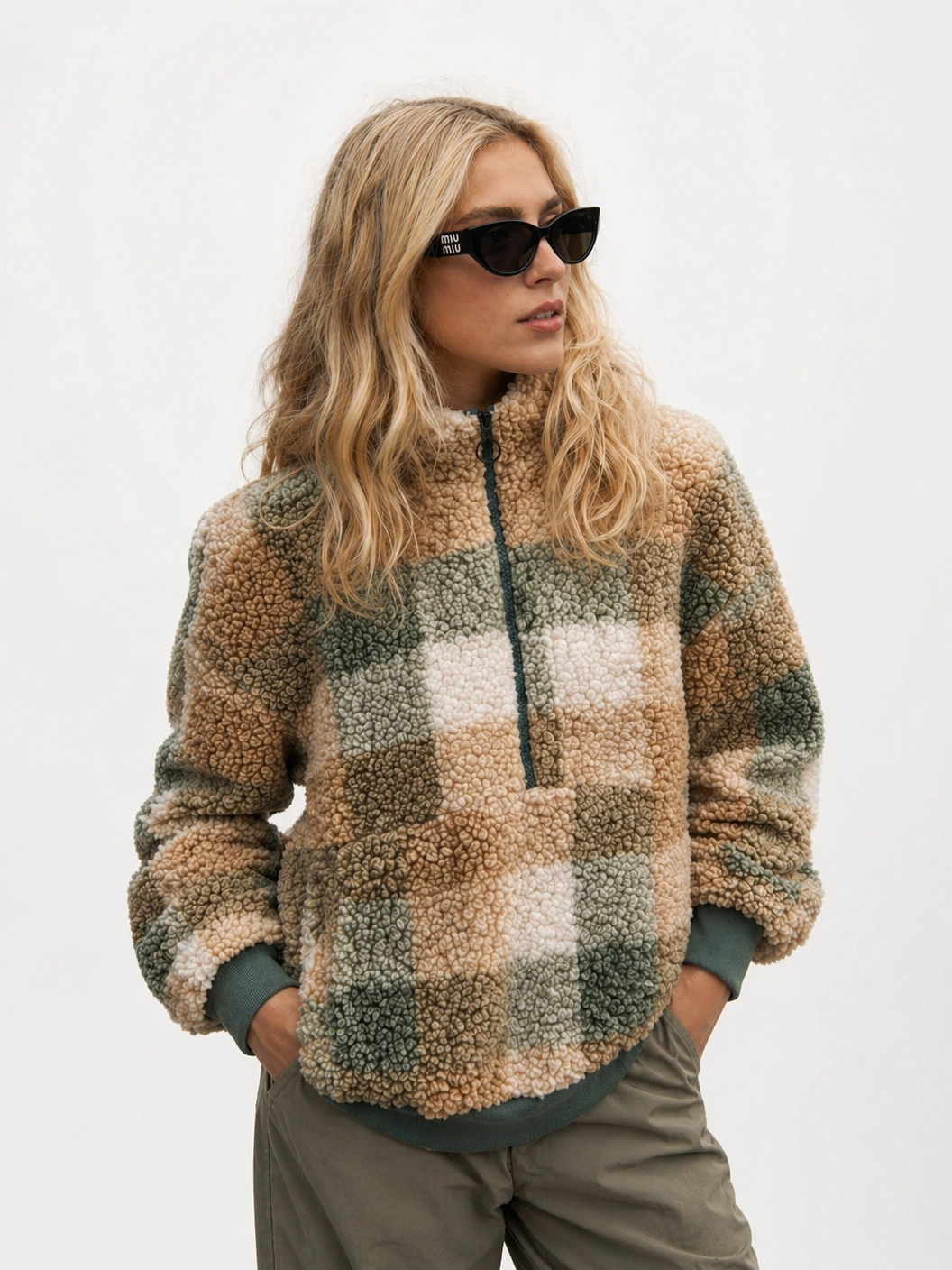 Kuscheliger Teddy-Troyer im Vintage-Stil