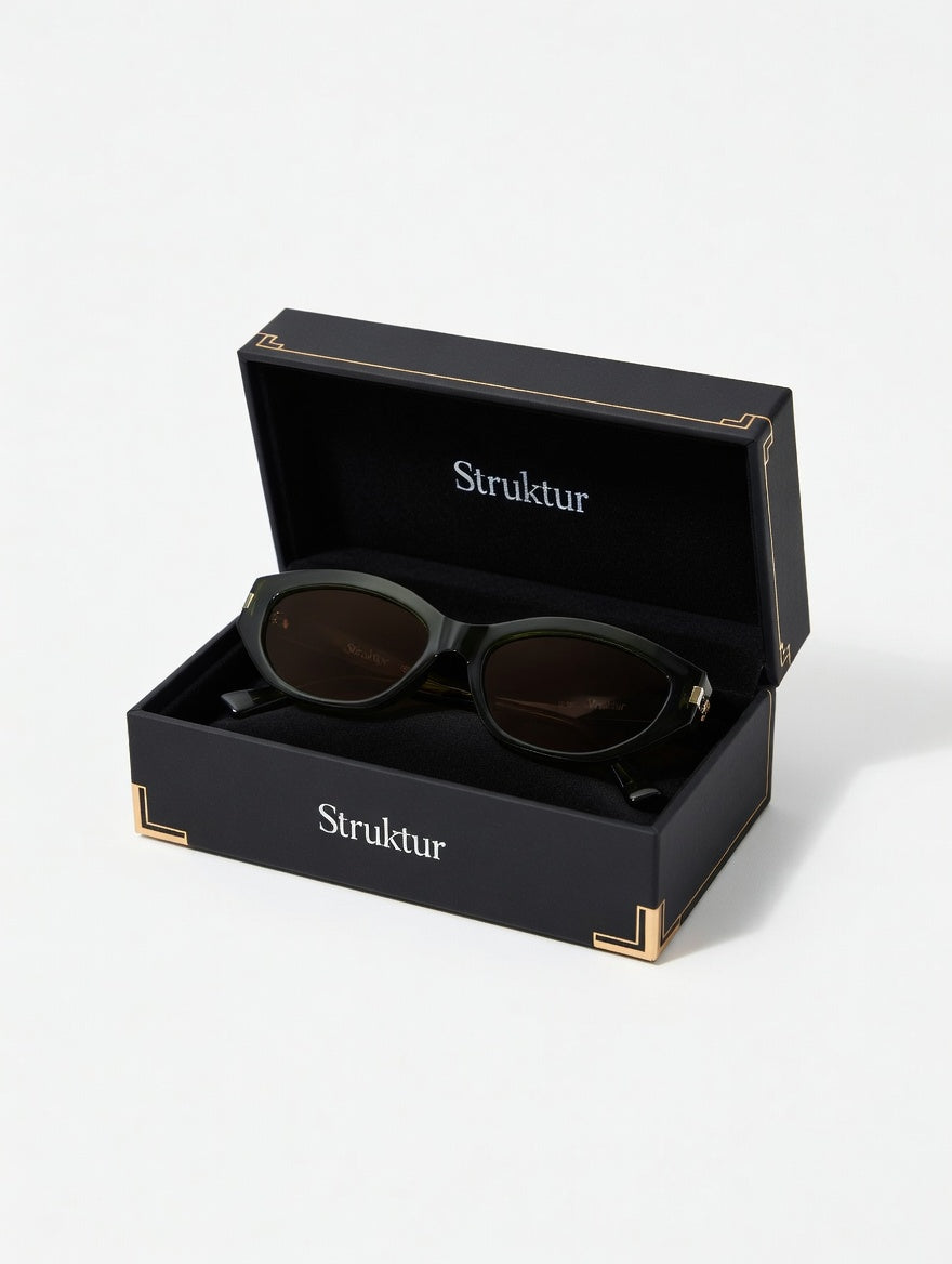 Bio-Sonnenbrille mit Holzmaserung – Obsidian Forest
