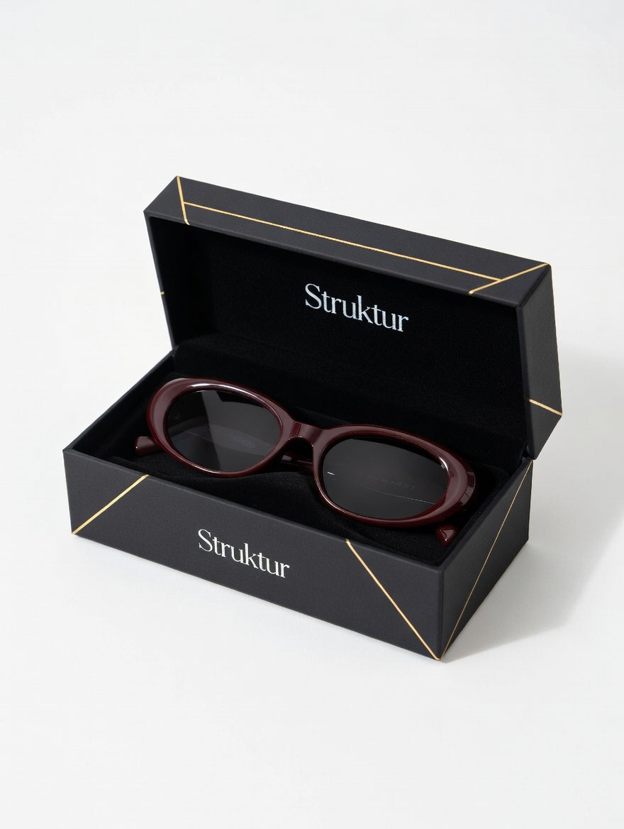 Obsidian Rechteckige Statement-Sonnenbrille